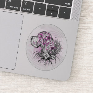 Contour Sticker Tattoo Great Dane