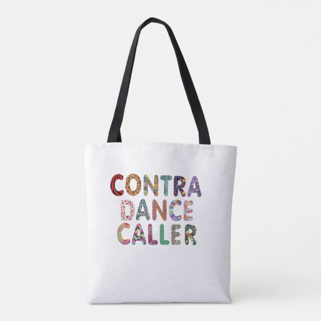 Contra Dance Caller Tote Bag (Back)