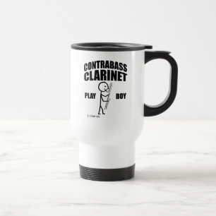 Contrabass Clarinet Play Boy Travel Mug