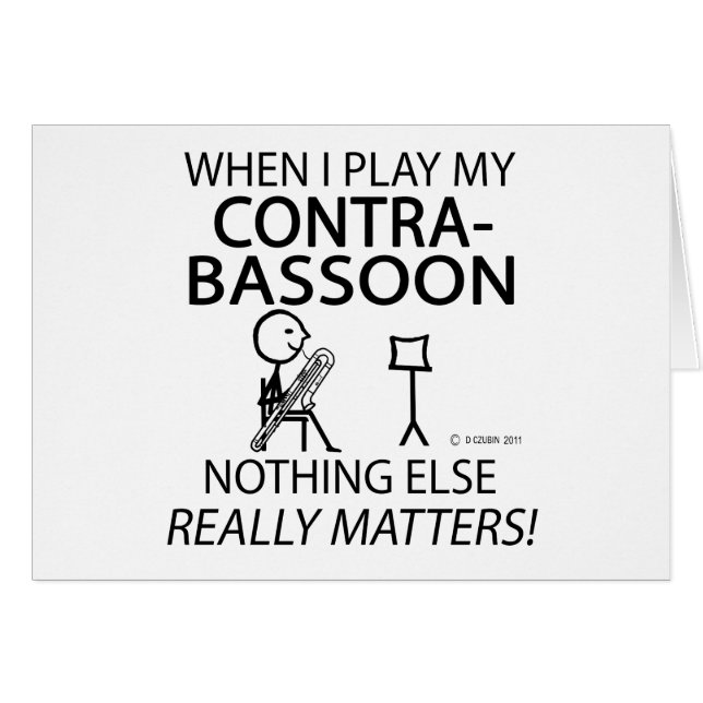 Contrabassoon rien d'autre importe (Devant horizontal)