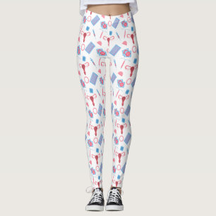 Contraception Pattern Feminist Leggings