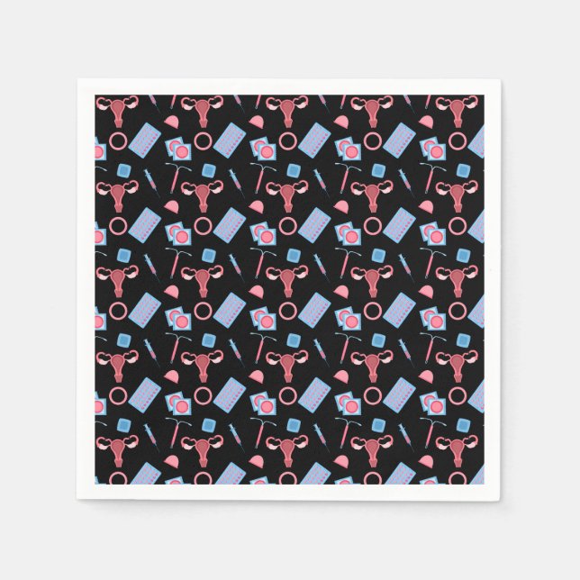 Contraception Pattern Feminist Napkin (Front)
