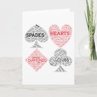 Contract Bridge Player Wordart Card