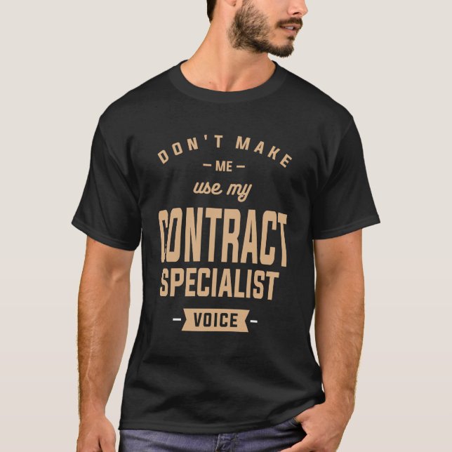 Contract Specialist Funny Job Title Profession  T-Shirt (Front)