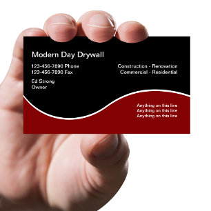 Contractant Drywall Cartes de visite modernes