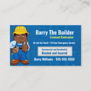 Contractor African American Business Card