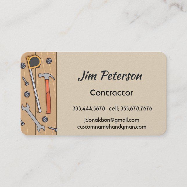 Contractor Construction Business Card (Front)