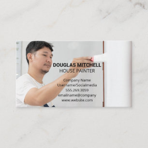 Contractor Painting Door Business Card