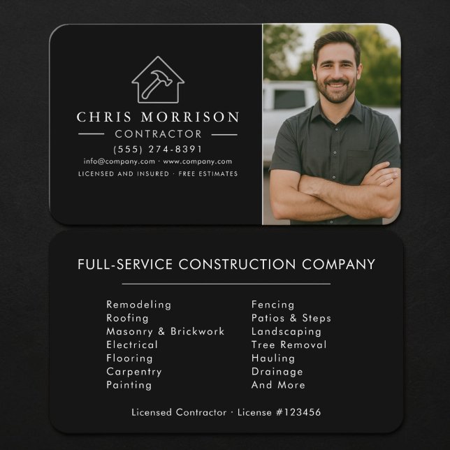 Contractor Photo Business Card (Creator Uploaded)