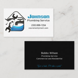 Contractor Plumbing Service Design  Business Card