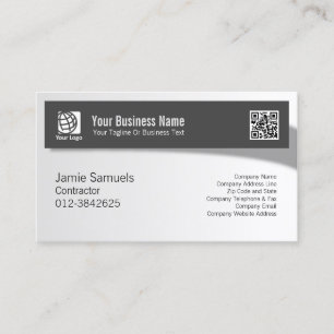 Contractor Professional Trade Skills Shadow Banner Business Card
