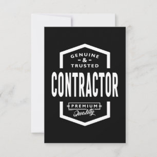 Contractor Work Job Title Gift RSVP Card