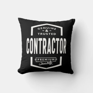 Contractor Work Job Title Gift Throw Pillow
