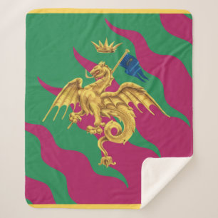 Contrada del Drago (Dragon) Palio di Siena Sherpa Blanket