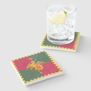 Contrada del Drago (Dragon) Palio di Siena Stone Coaster