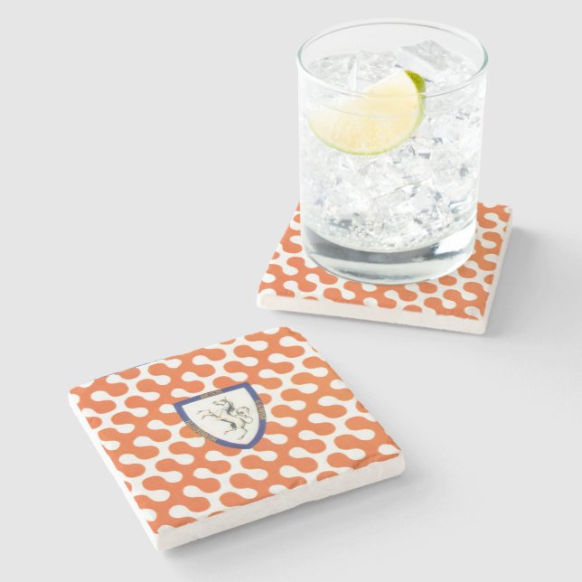 Contrada del Leocorno (Unicorn)  Palio Stone Coaster (Side)