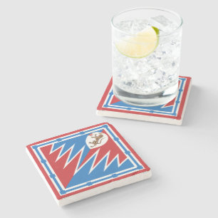 Contrada della Pantera (Panther) Palio di Siena Stone Coaster