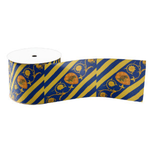 Contrada della Tartuca (Tortoise) Palio di Siena Grosgrain Ribbon