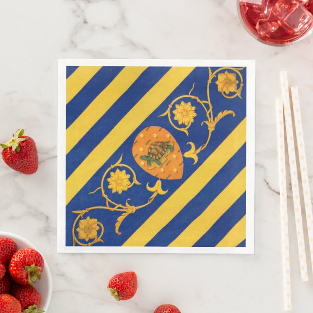 Contrada della Tartuca (Tortoise) Palio di Siena Napkin (Insitu)