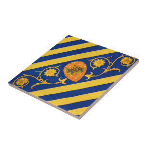 Contrada della Tartuca (Tortoise) Palio di Siena Tile