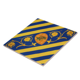 Contrada della Tartuca (Tortoise) Palio di Siena Tile