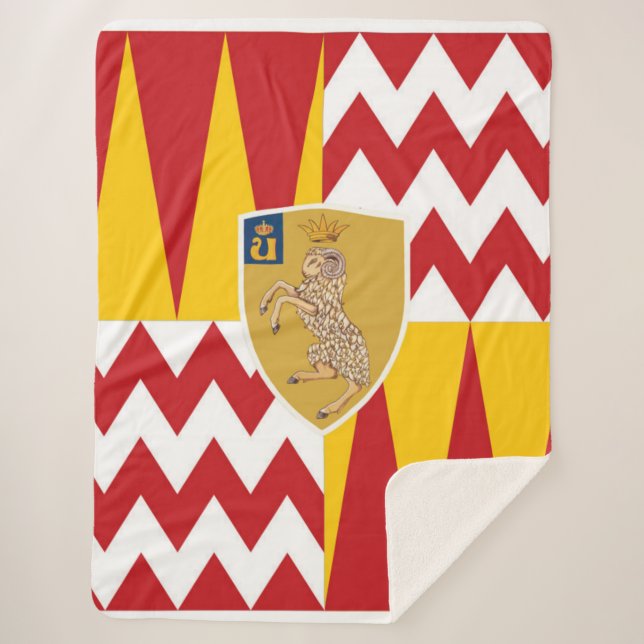 Contrada di Valdimontone (Valley of the Ram) Sherpa Blanket (Front)