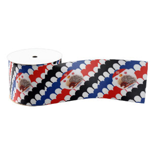 Contrada Sovrana dell' Istrice  (Porcupine) Palio Grosgrain Ribbon