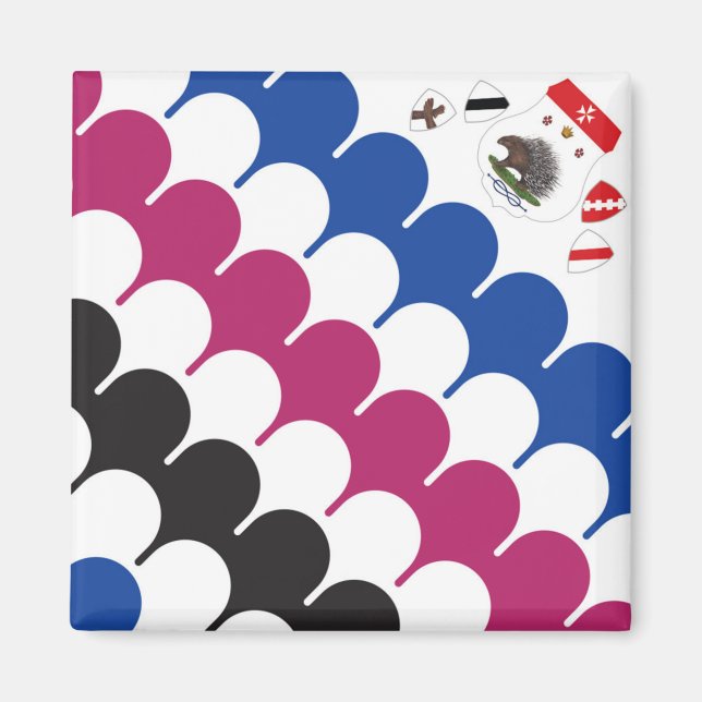 Contrada Sovrana dell' Istrice  (Porcupine) Palio Magnet (Front)