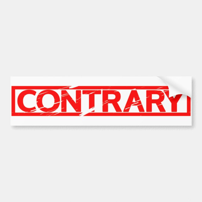 Contrary Stamp Bumper Sticker (Front)