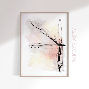 Contrast colourful watercolor abstract wall art