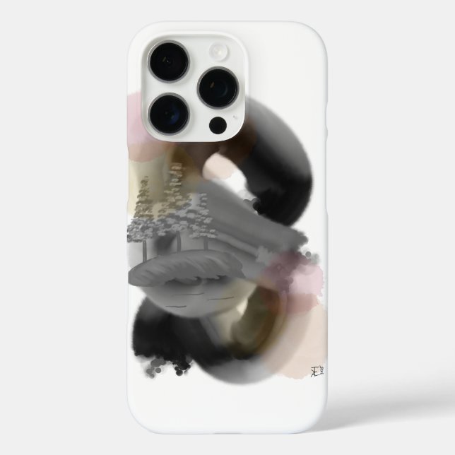 Contrast Minimal Abstract Art iPhone 16 Pro Case (Back)