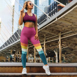 Contrast Vintage Capri Leggings<br><div class="desc">Vintage contrast stripes background. Summer retro style surf stripe pattern.</div>