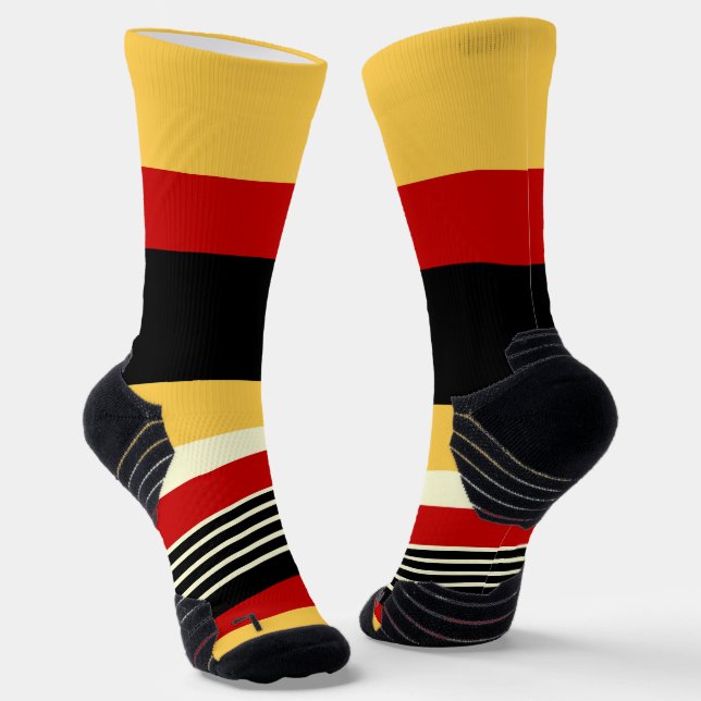 Contrast Yellow With Red Socks (Angled)