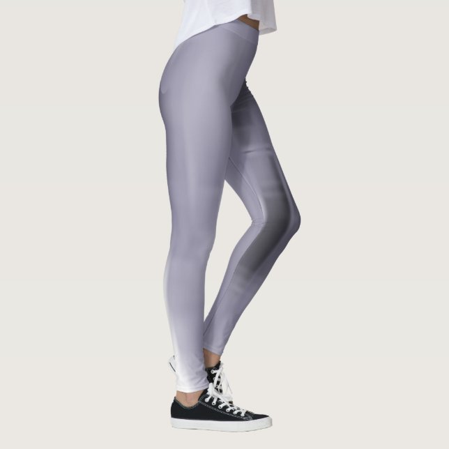 Contrasting Black and White Vanishing Shapes Leggings (Right)
