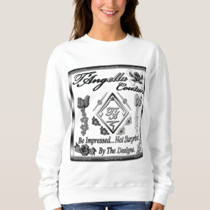 Contrasting black/white flowers Sweatshirt
