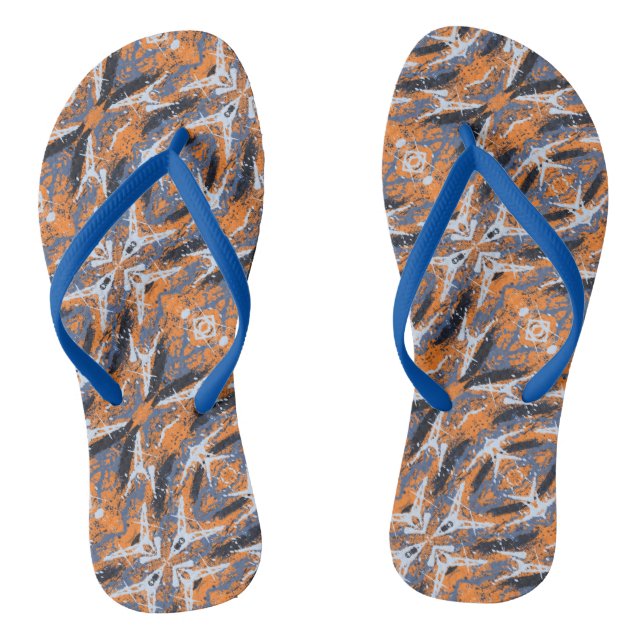 Contrasting Colours Abstract. Flip Flops (Footbed)