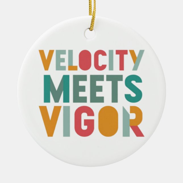 Contrasting Colours and Dynamic Typography:A Visua Ceramic Ornament (Front)