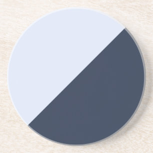 Contrasting Light Sky Blue and Dark Navy Blue Coaster