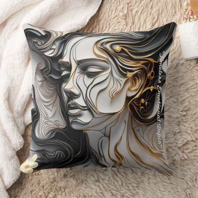 "Contrasting Sentiments Rise" Throw Pillow (Blanket)