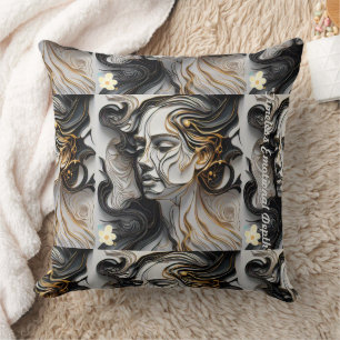 "Contrasting Sentiments Rise" Throw Pillow