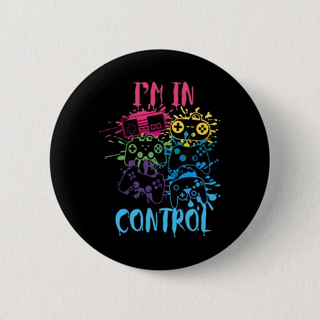 Control All The Things Video Game Controller 3  2 Inch Round Button (Front)