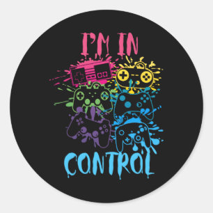 Control All The Things Video Game Controller 3  Classic Round Sticker