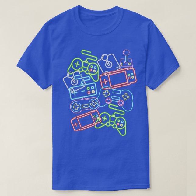 Control All The Things Video Game Controller 80's  T-Shirt (Design Front)
