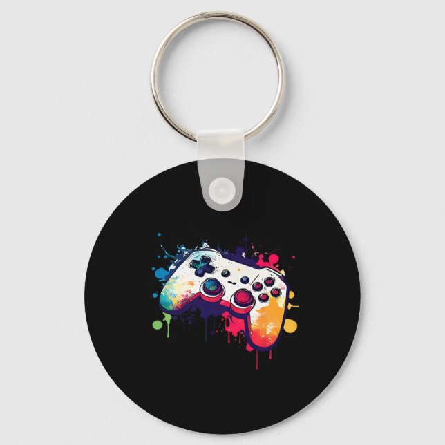 Control All The Things Video Game Controller Gamer Keychain (Front)