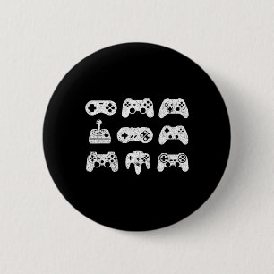 Control All The Things Video Game Controller Gamin 2 Inch Round Button