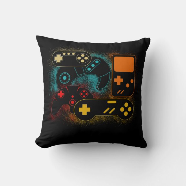 Control all the Things Video Game Controller Throw Pillow (Front)