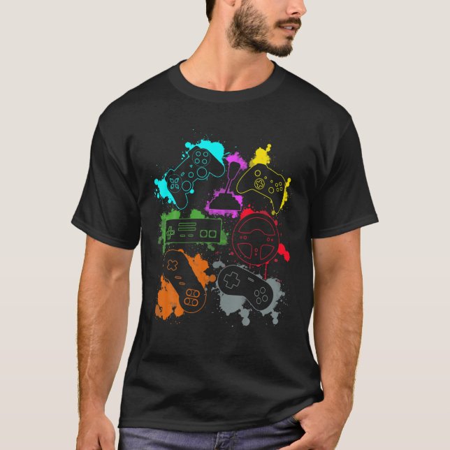 Control All The Things Video Game Controller Video T-Shirt (Front)