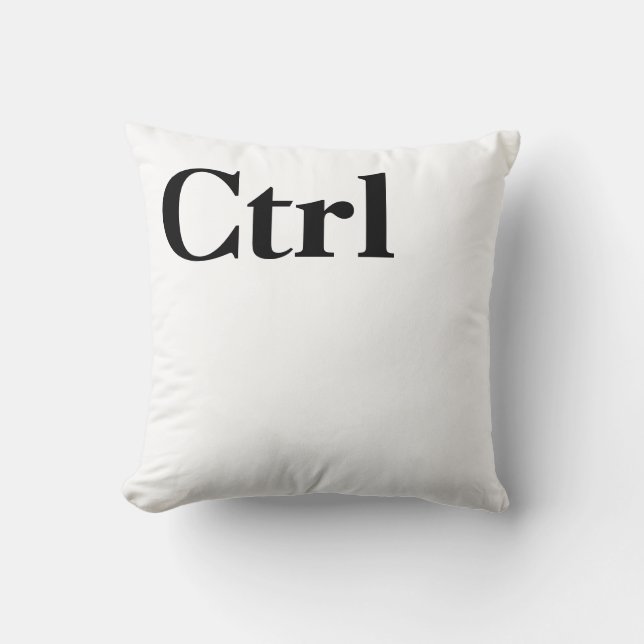 Control Alt Delete Ctrl Alt Del Throw Pillow (Front)