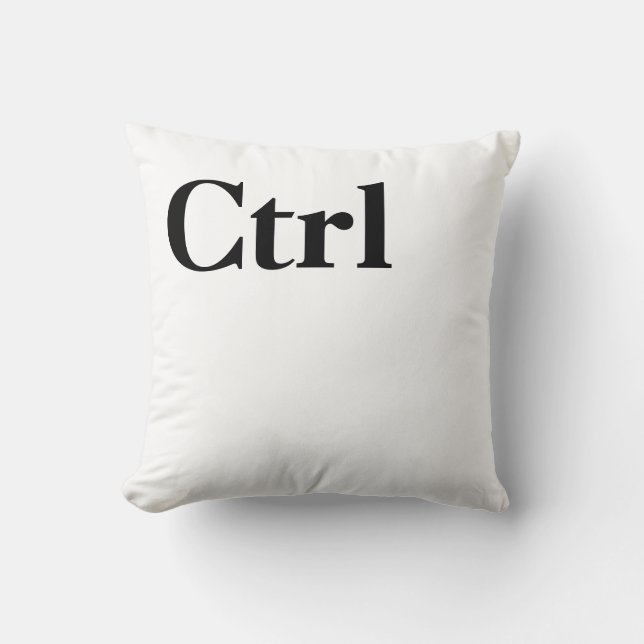 Control Alt Delete Ctrl Alt Del Throw Pillow (Front)