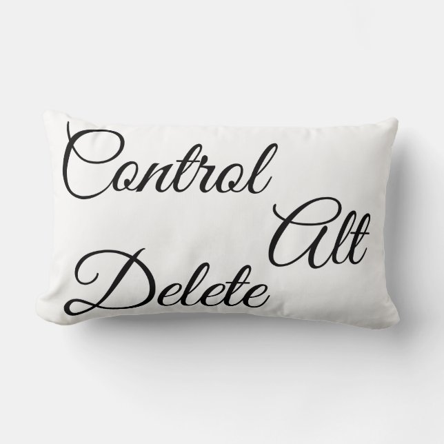 Control Alt Delete, Lumbar Pillow (Front)